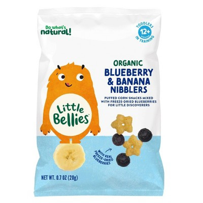 Little Bellies Organic Blueberry & Banana Nibblers Toddler Snacks - 0.7oz: 1st Stage, Ready to Eat, Bag | Target