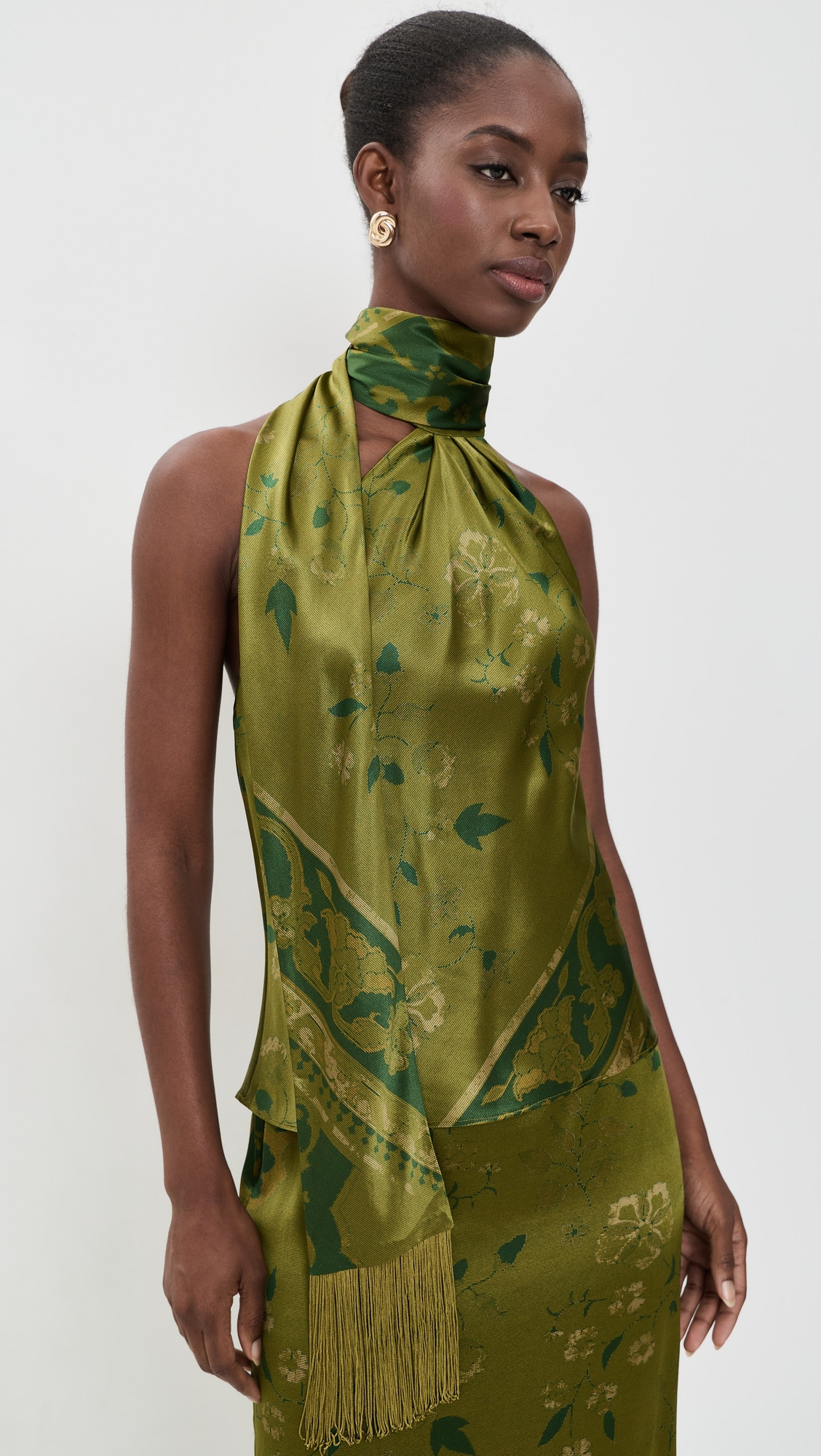 Sabi Silk Top - Emerald Tapestry | Shopbop