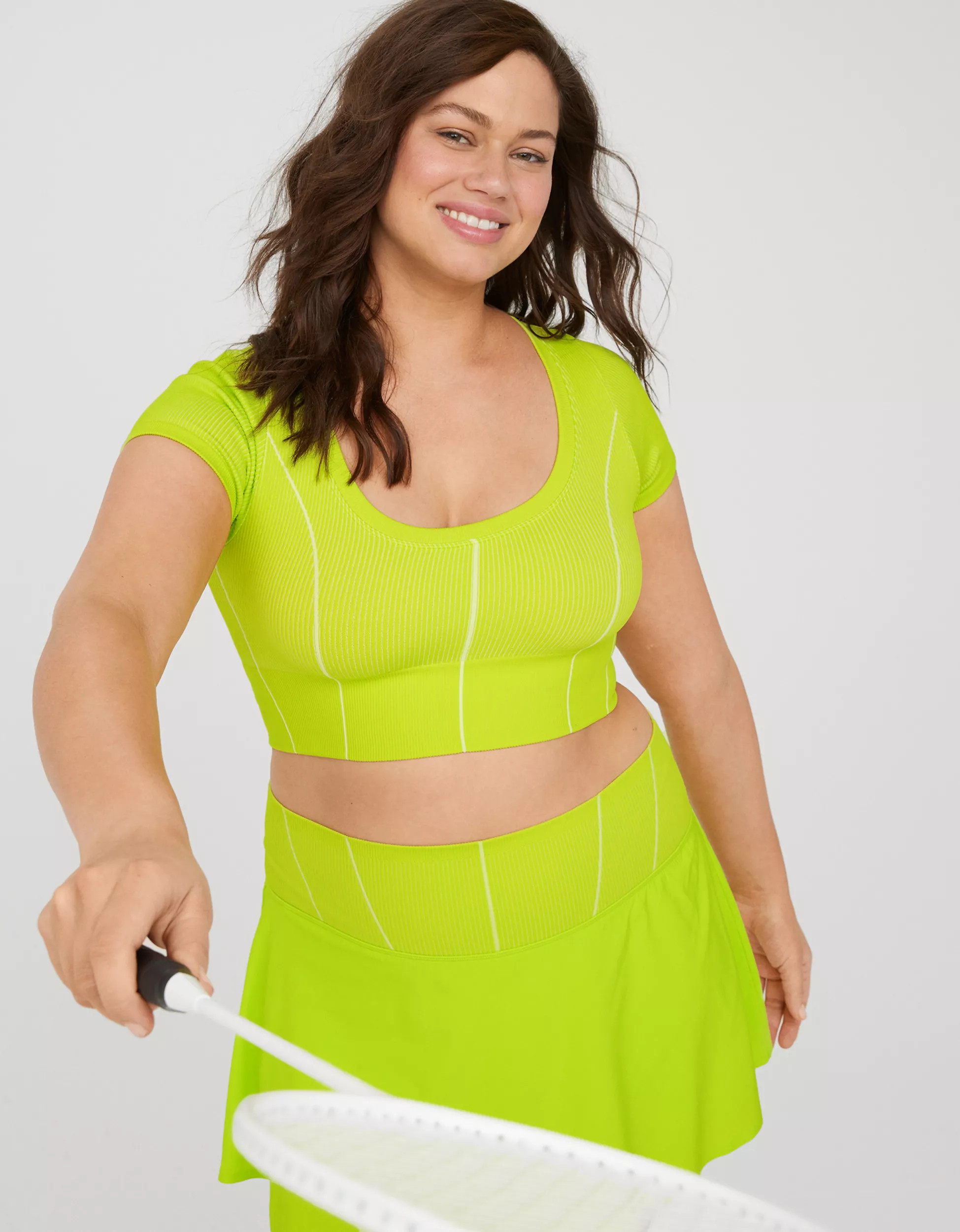 OFFLINE By Aerie Seamless Corset T-Shirt | Aerie