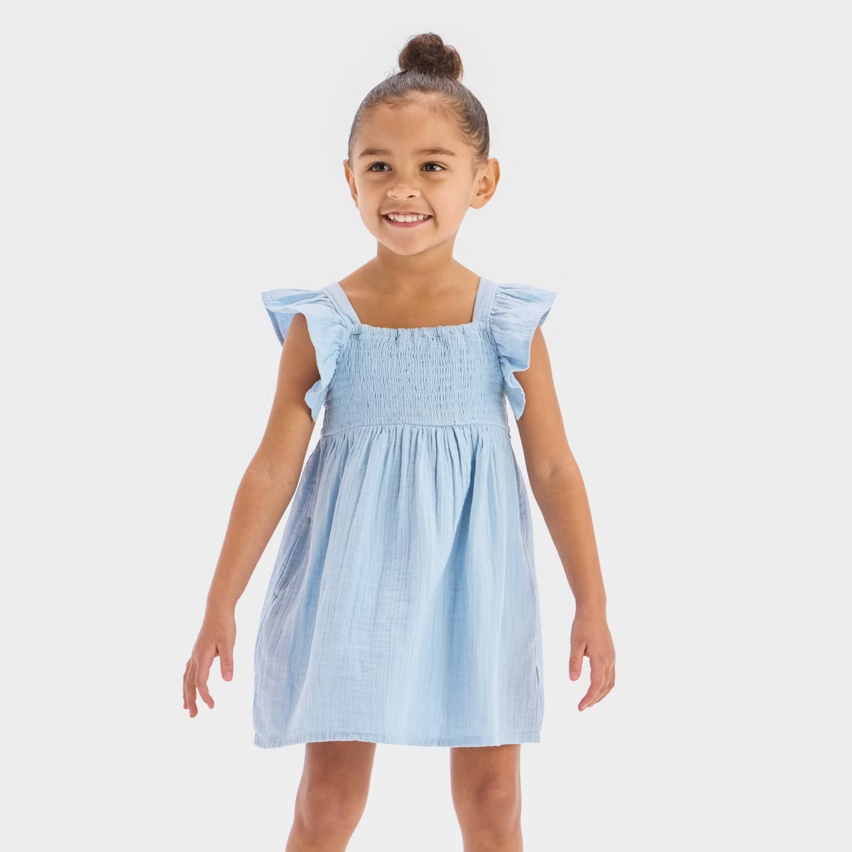 Toddler Girls' Smocked Gauze Dress - Cat & Jack™ | Target