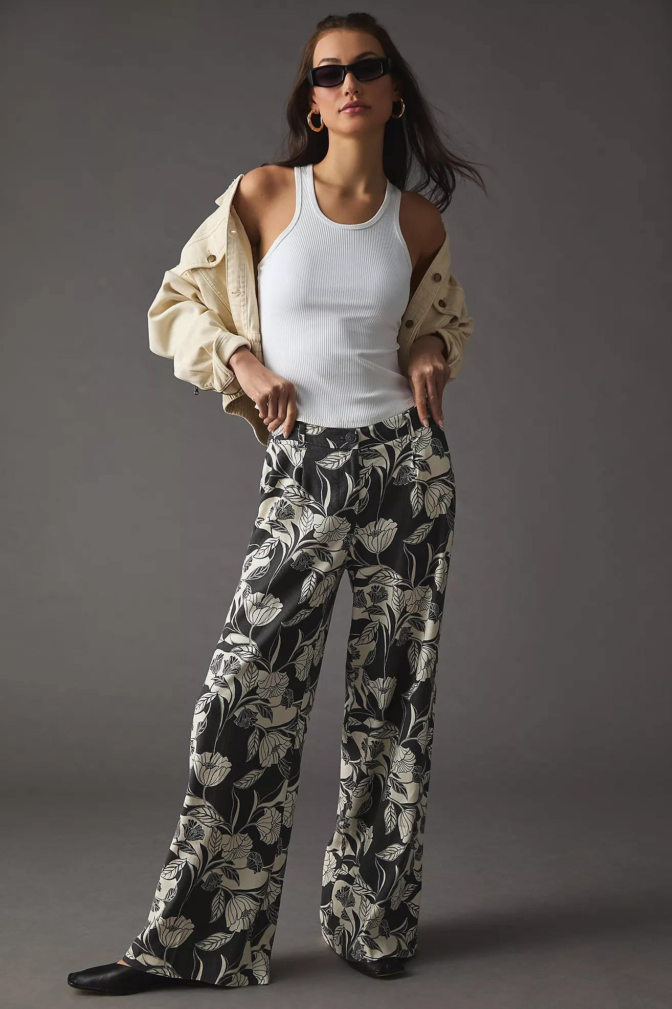 Maeve Soft Wide-Leg Linen Pants | Anthropologie (US)