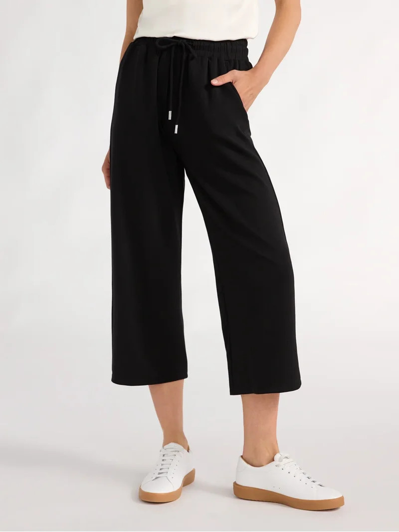 Scoop Women's and Women's Plus Ultimate ScubaKnit Cropped Sweatpants, Sizes XS-4X - Walmart.com | Walmart (US)