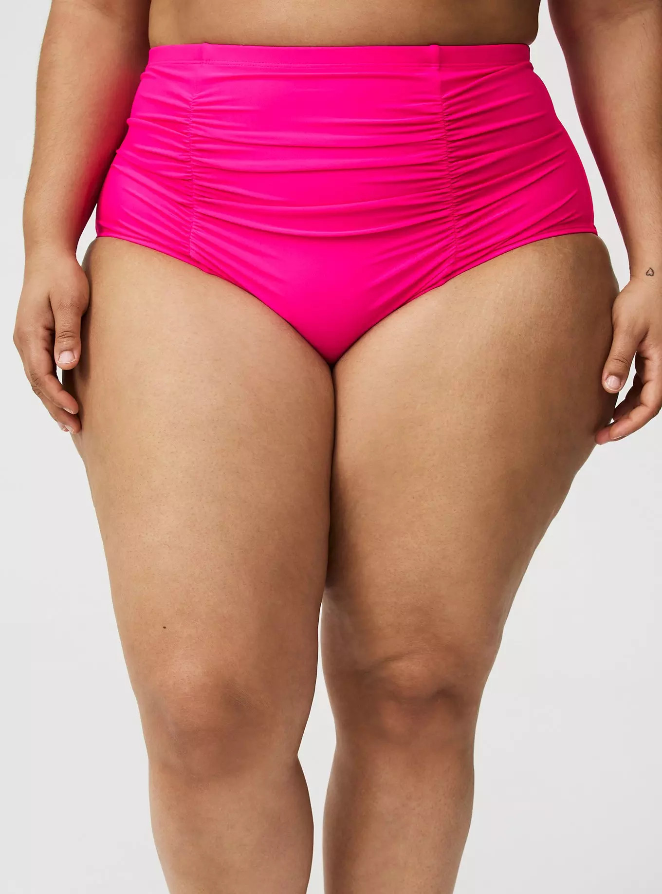 High-Rise Ruched Bikini Bottom | Torrid (US & Canada)