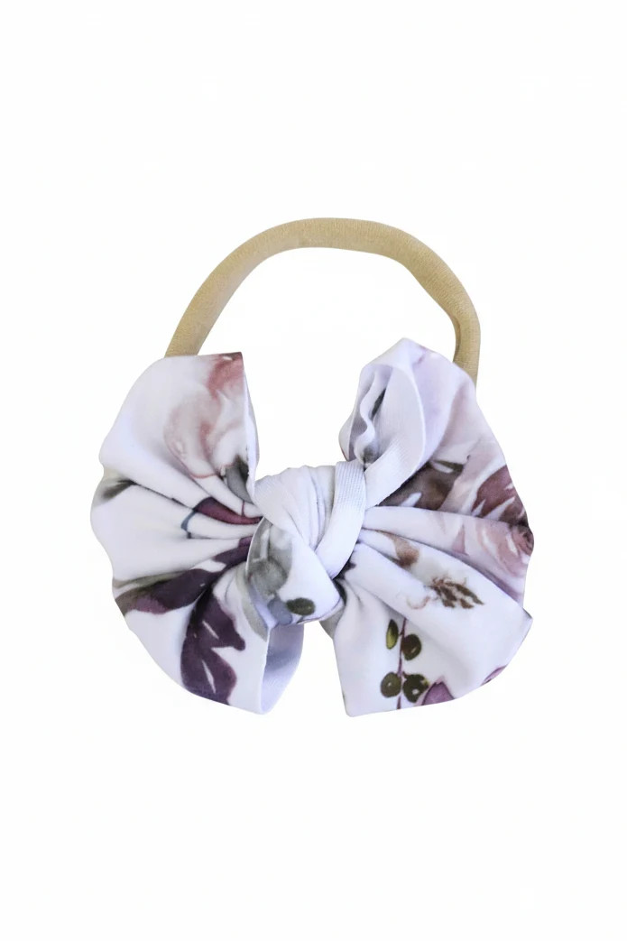Demi Floral Knit Bow Headband | Caden Lane