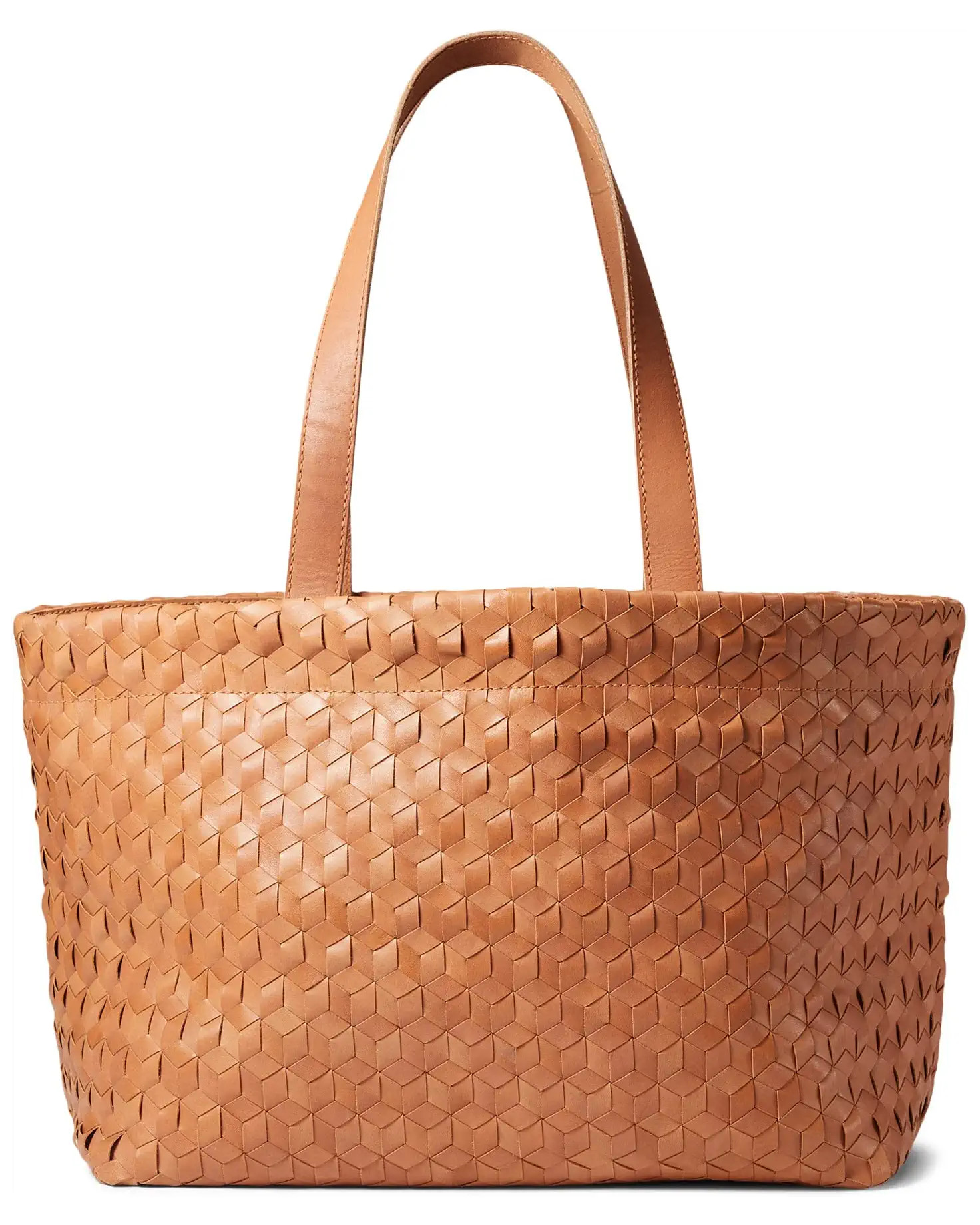 Large Woven Leather Tote | Zappos