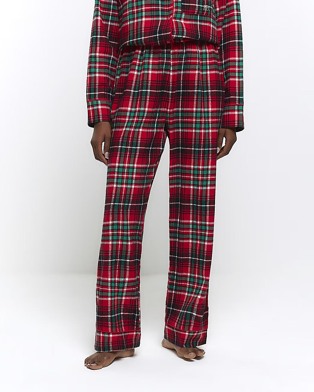 Red check pyjama trousers | River Island (UK & IE)