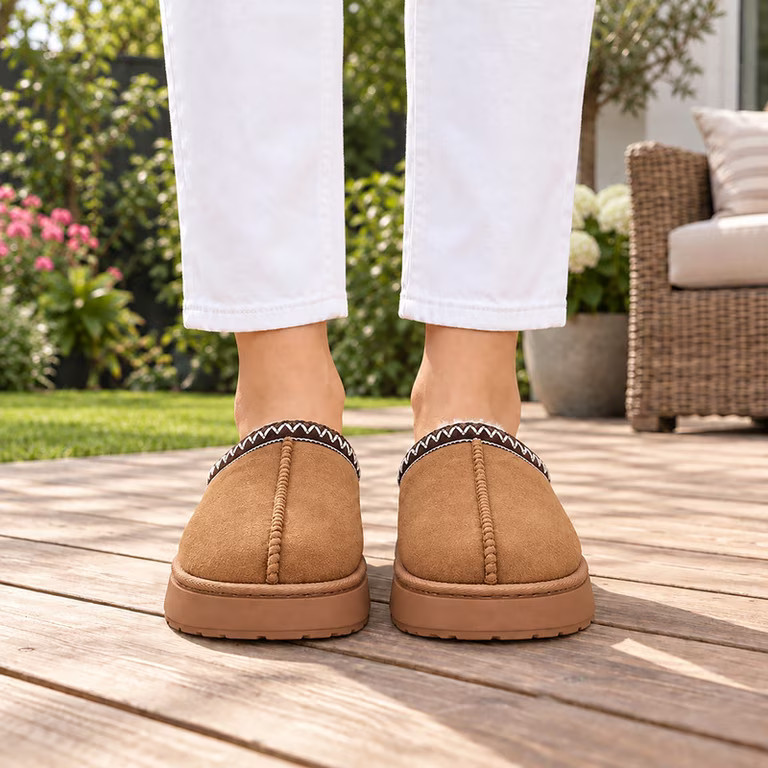 BERANMEY Cozy Platform Fuzzy Slippers for Women and Men Short Ankle Slippers with Anti-Slip Sole ... | Walmart (US)