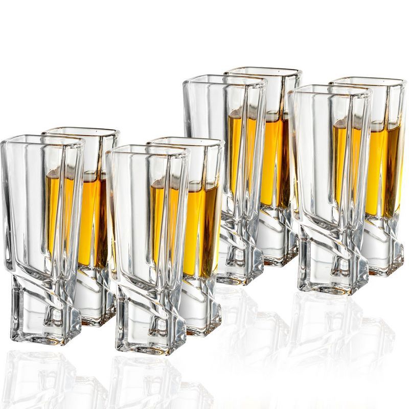 JoyJolt Carre Collection Shot Glasses - Set of 8 Square Heavy Base Shot Glass Set - 1.8 oz | Target