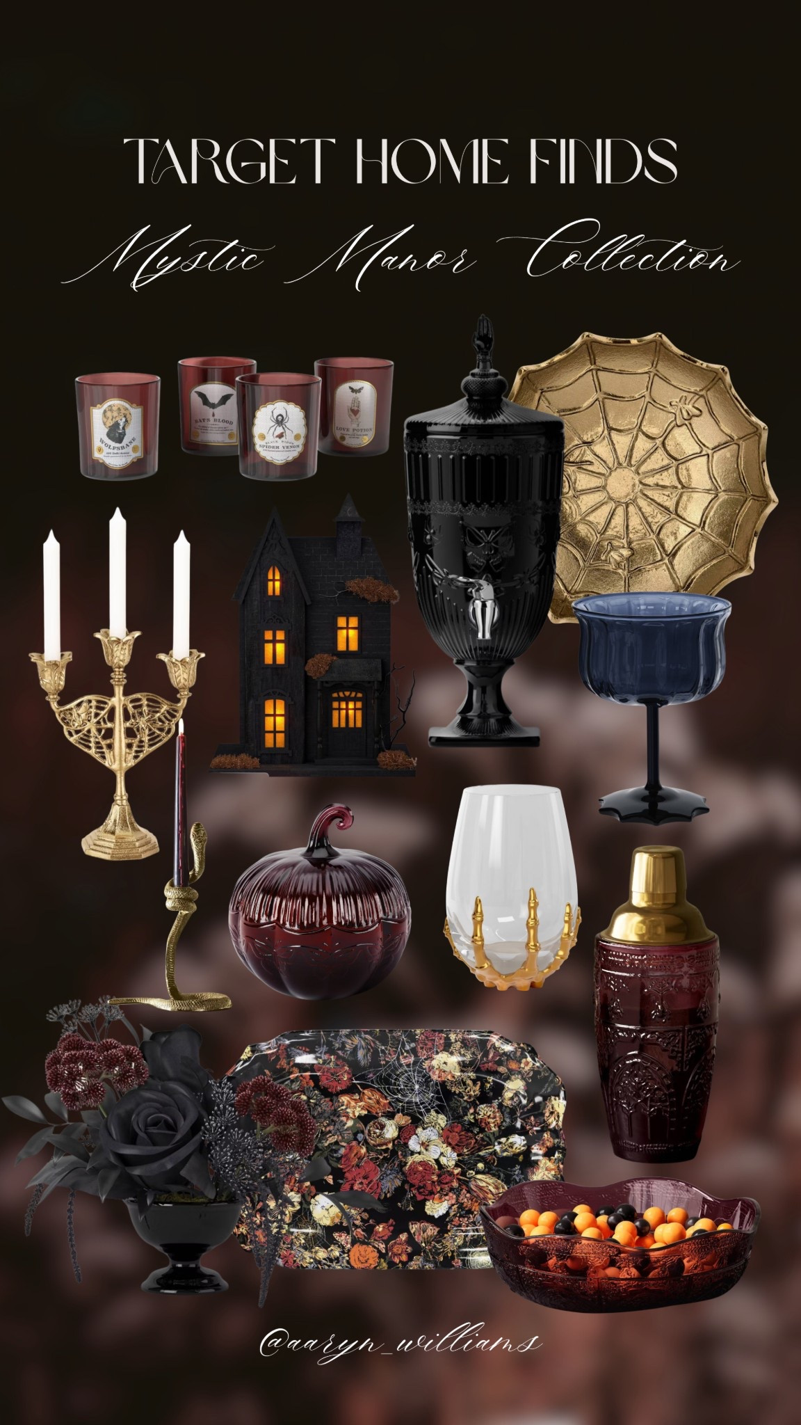 Obsessed with the Mystic Manor collection at Target this year 🕯️ It’s spooky but still chic and I’m tempted to redecorate my whole house for it.

#targethome #targetstyle #targetfinds #targethomedecor #mysticmanor #falldecor #halloweendecor #gothicdecor #ltkhome #ltkfall #ltkfinds

#LTKHalloween #LTKHome