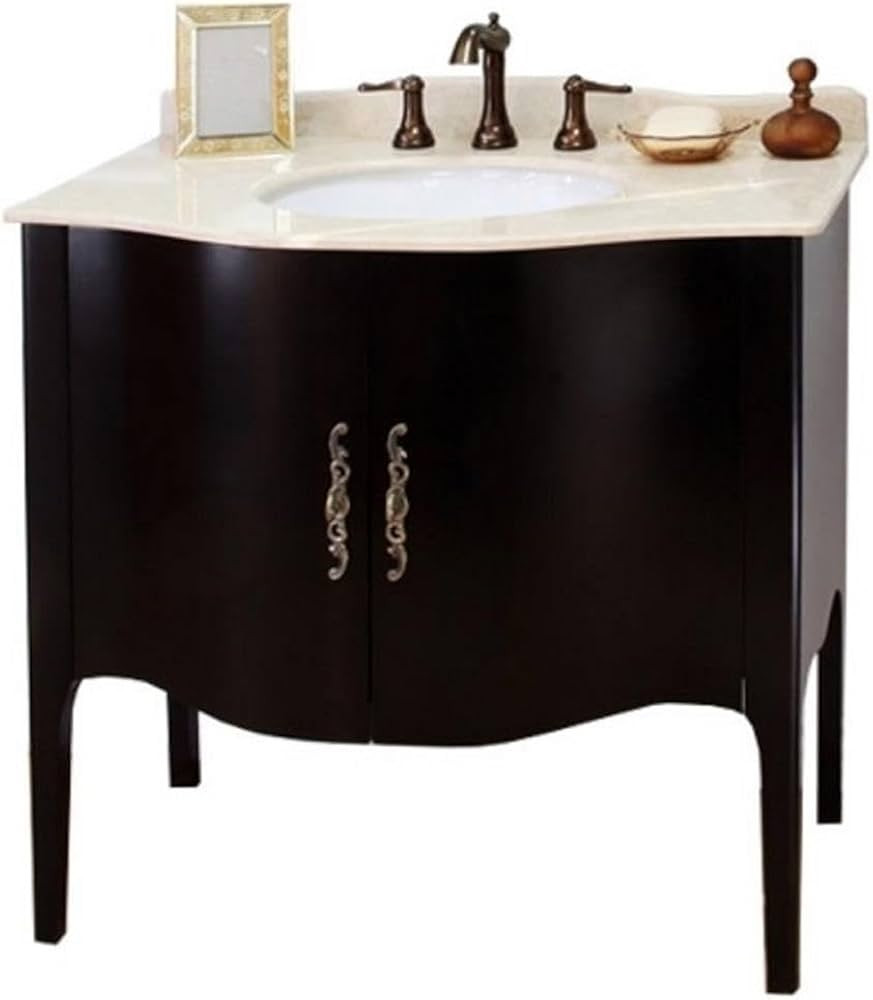 203037-ES 36.6-Inch Single Sink Vanity, Wood, Espresso | Amazon (US)
