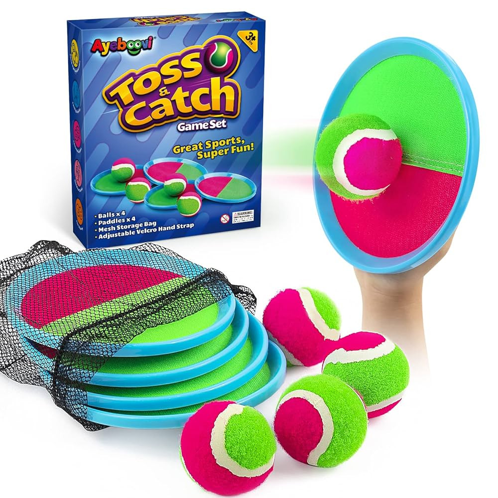 Ayeboovi Toss and Catch Ball Game Outdoor Toys for Kids Yard Games Beach Toys Outside Games for 3... | Amazon (US)
