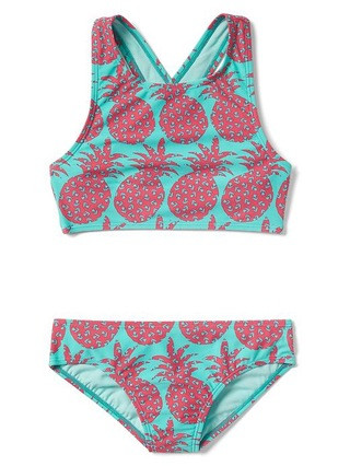 Gap Girls Pineapple Crisscross Swim Two Piece Size L - Fair aqua | Gap US