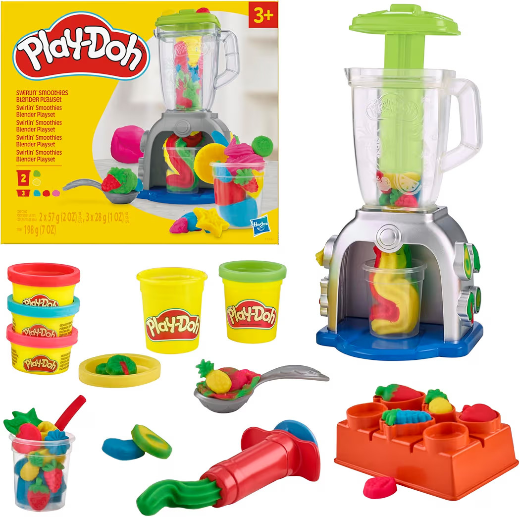 Play Doh Swirlin' Smoothies Toy Blender Playset, Play Kitchen Appliances, Kids Arts and Crafts To... | Amazon (US)