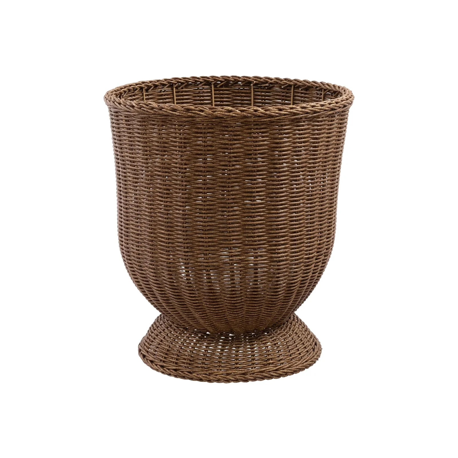 2026 Brown Inch 16.9 Woven Resin Urn Planter Urn Shape Spring Easter Decorations, Planter Basket ... | Walmart (US)