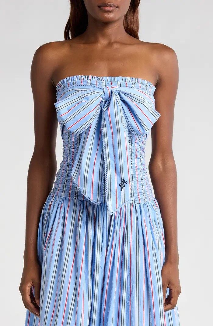Mia Tie Neck Strapless Midi Dress | Nordstrom