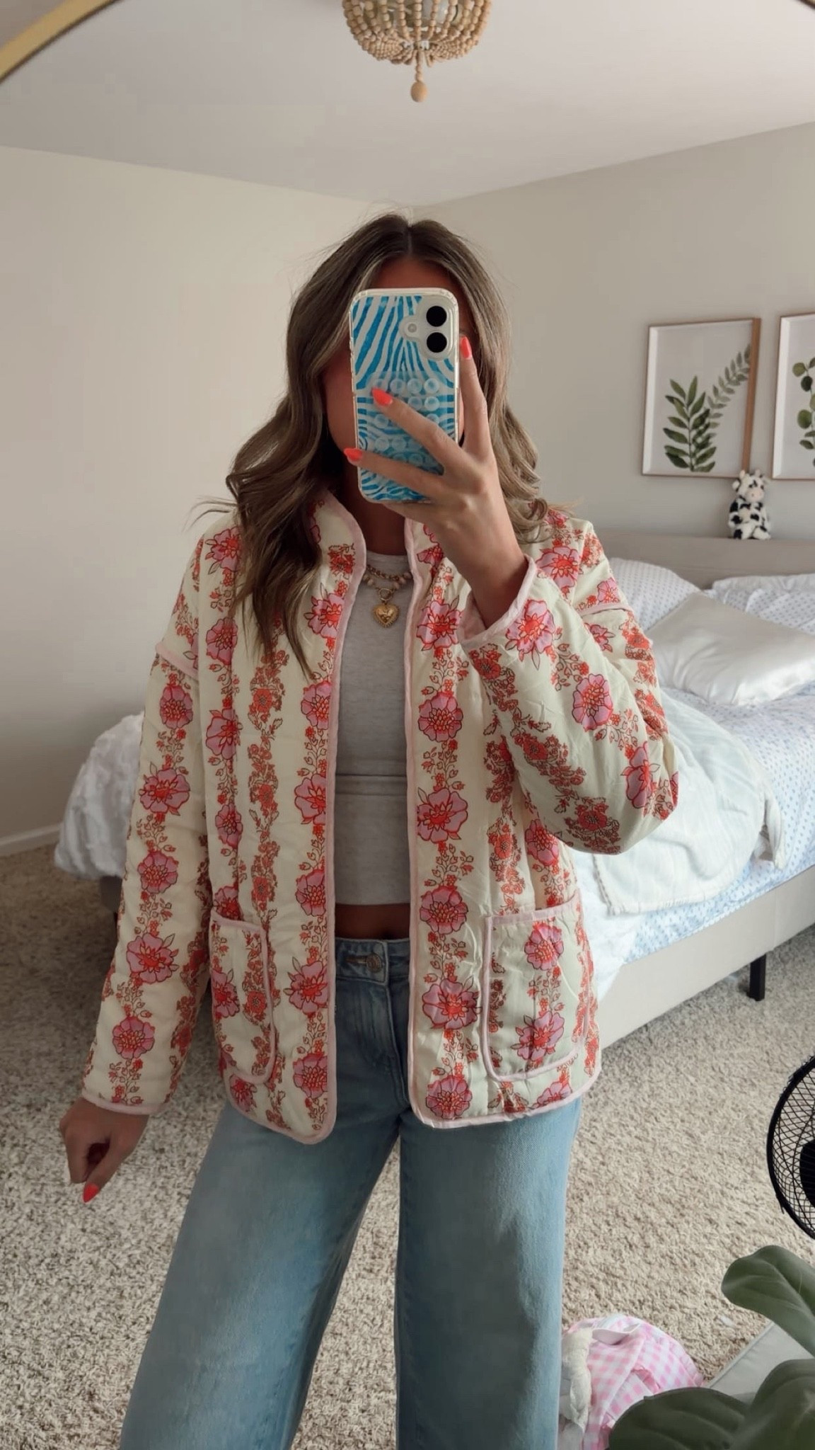 a school outfit from this week!! fall weather is starting to show and the temp is cooling down! this jacket is my favorite and i always get compliments on it!! the pattern is so unique and stands out in a good way. i just wore my garage tee and low rise jeans under with my favorite necklace from amazon!! perfect simple outfit that stands out in a simple way. 

#ltkamazon #ltkgarage #amazonfinds #falloutfit #fallootd #schooloutfit #workoutfit #pattern #chunkynecklace #outfitinspo #outfitideas

#LTKdayinmylife #LTKootd #LTKSeasonal