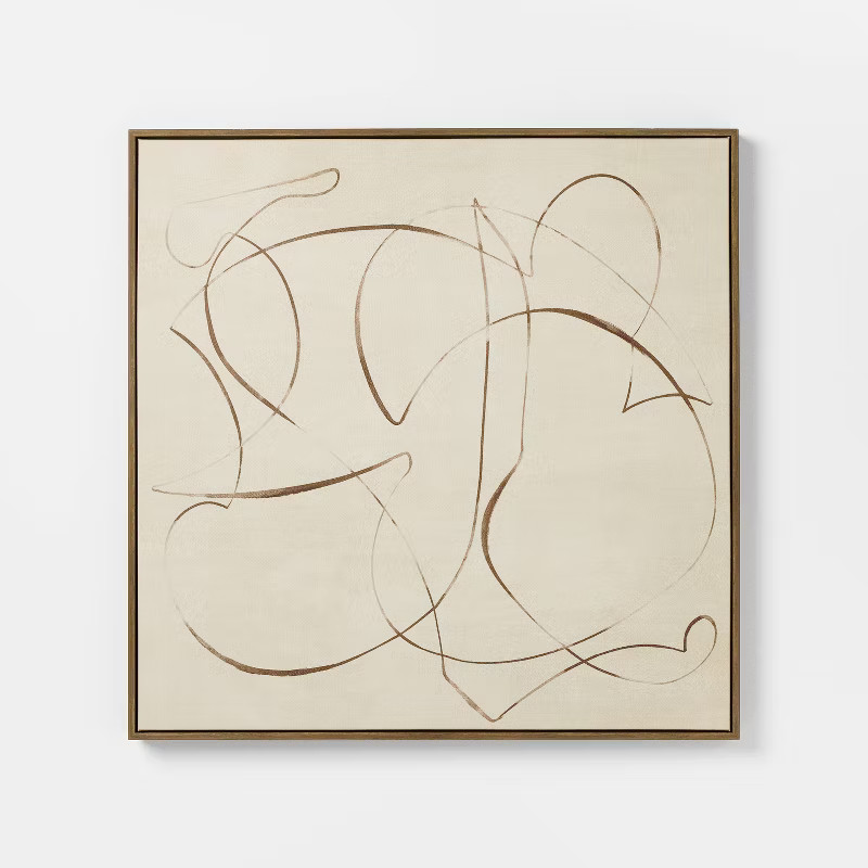 30"x30" Line Abstract Framed Canvas Wall Art - Threshold™ designed with Studio McGee | Target
