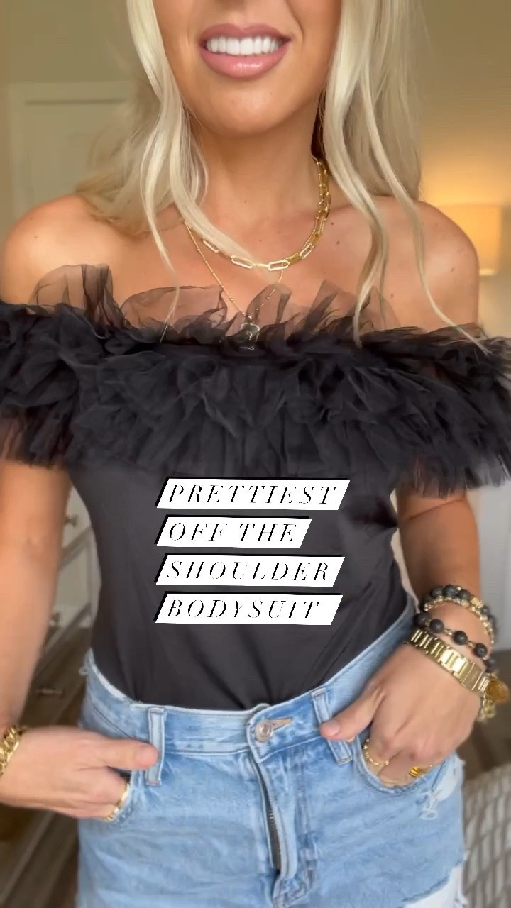 Prettiest off the shoulder bodysuit for only $22! It just went live and comes in pink as well! So comfy and runs true to size! So versatile for a concert or to be dressed up! 

Walmart fashion, bodysuit, off the shoulder, affordable style, under 25, style for less, date night outfit

#AffordableFashion #Walmart #WalmartFashion #Bodysuit #CountryConcert #CountryConcertOutfit #DateNightOutfit #Ruffles #OffTheShoulder #FeminineStyle #WalmartStyle 

#LTKFind #LTKunder50 #LTKstyletip