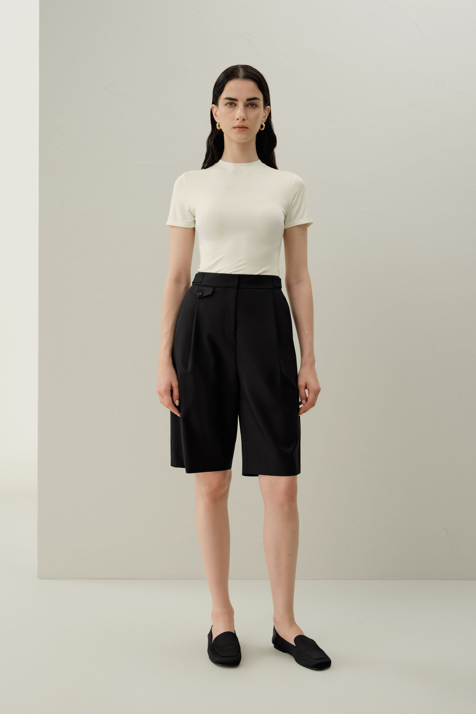 Wool-Silk Bermuda | LILYSILK