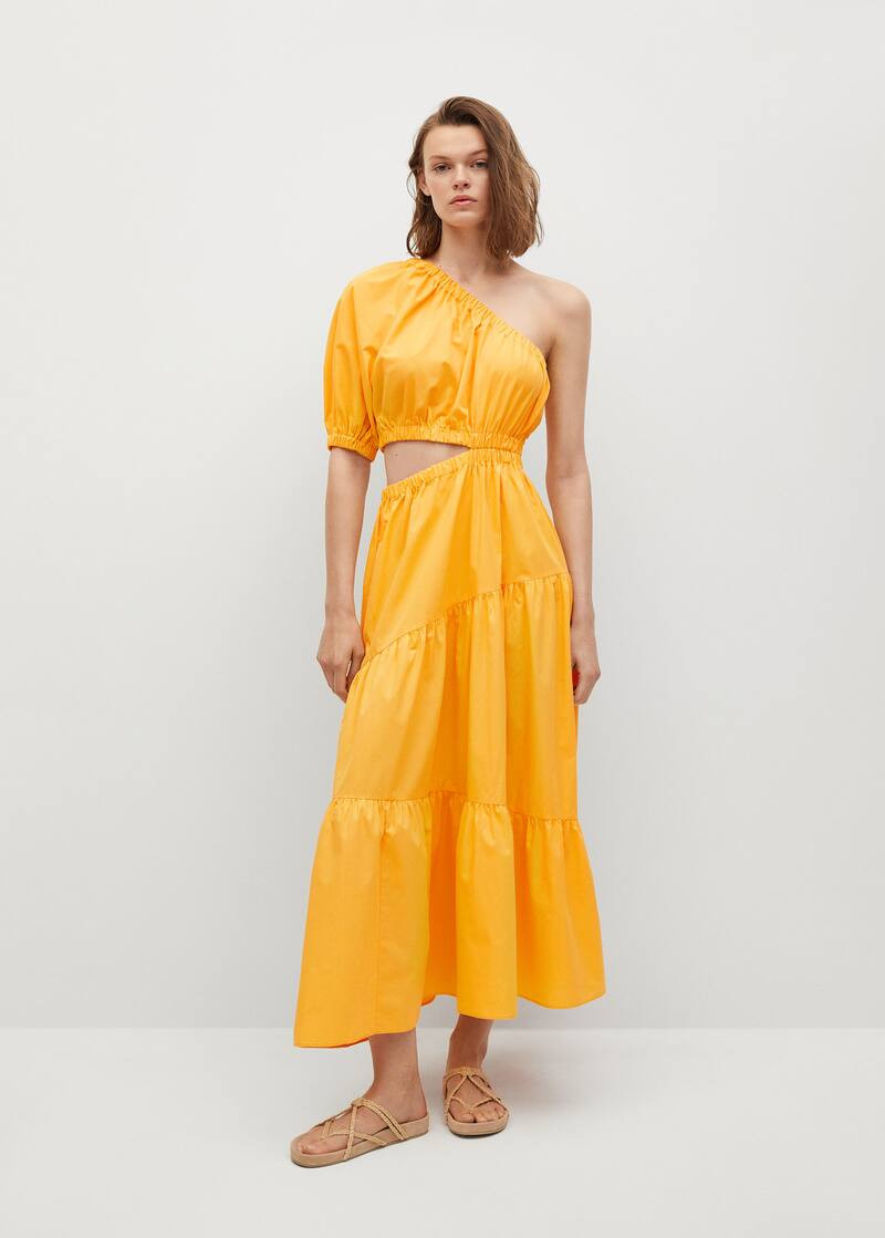 Vent cotton dress | MANGO (US)