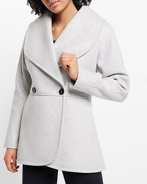 Shawl Lapel Double Breasted Coat | Express