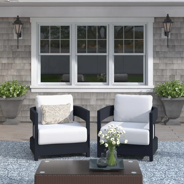 Ryleigh Patio Chair with Cushions (Set of 2) | Wayfair North America