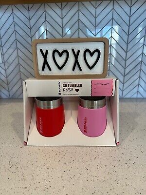 Stanley Go Tumbler 2 pack Target Exclusive Red & Pink Valentine | eBay US
