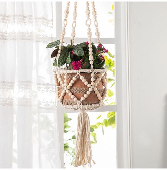 Beaded Macrame Plant Hanger | Rod's Western Palace/ Country Grace