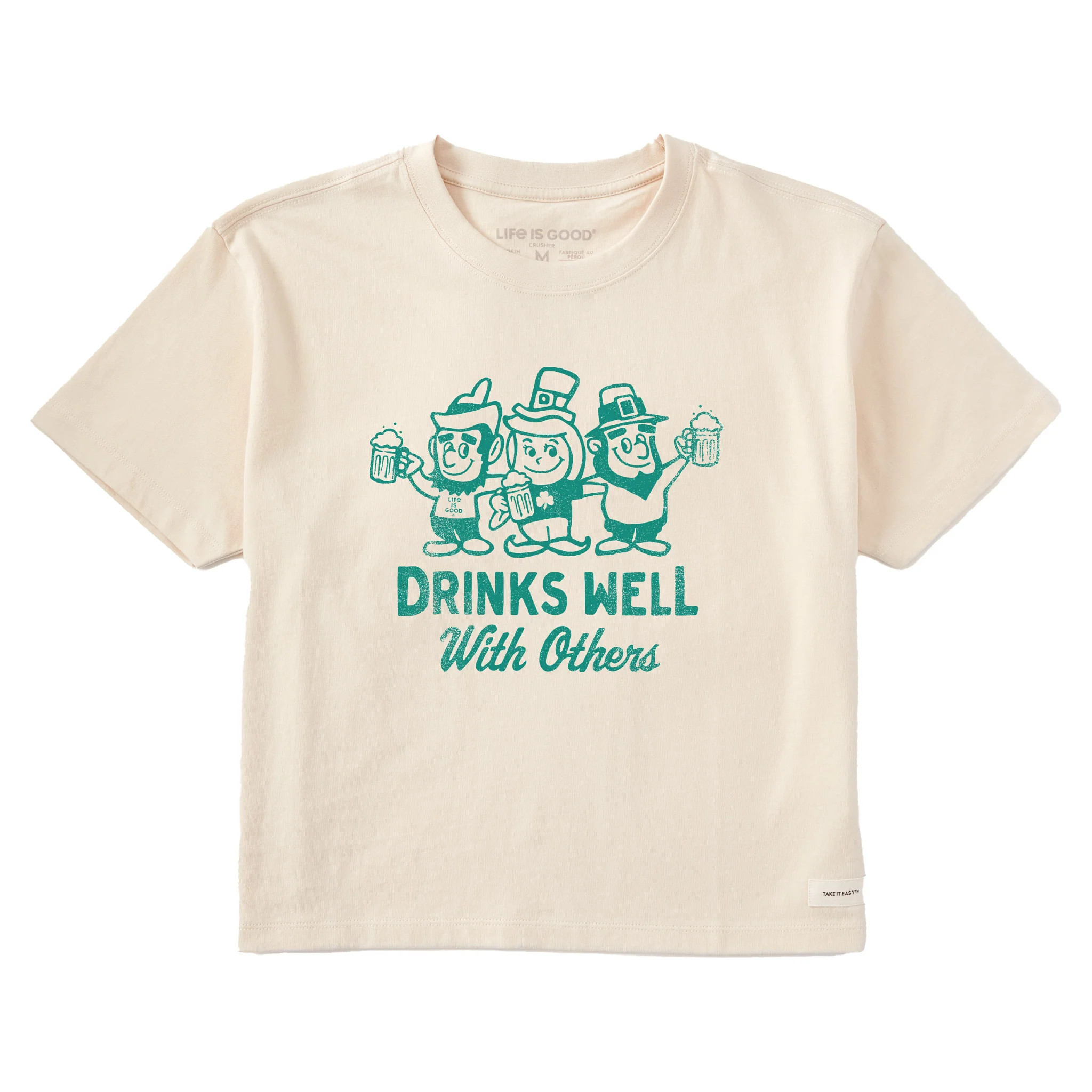 Women's Drinks Well Leprechauns Short Sleeve Crusher Boxy Tee | Shop Life is Good | Life is Good