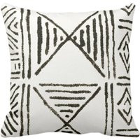 Outdoor Mud Cloth Print Throw Pillow Cover, Off-White/Black 14, 16, 18, 20, 26"" Sq Pillows/Covers,  | Etsy (US)