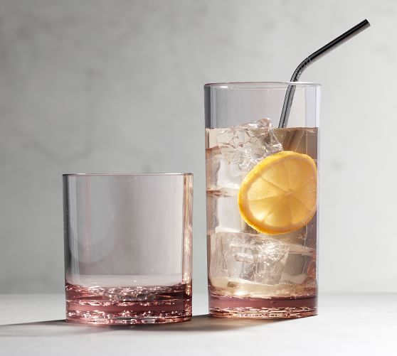 Happy Hour Acrylic Cocktail Glasses - Blush | Pottery Barn (US)