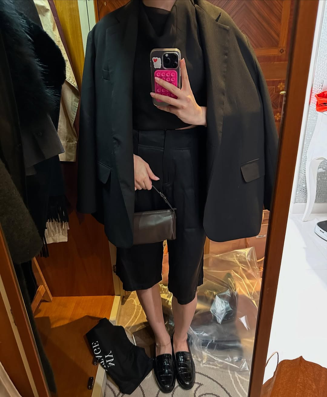 Loved this all black outfit I wore in Milan & the loafers I truly cannot get enough of  

 #LTKTravel #LTKShoeCrush #LTKItBag