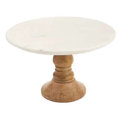 Bistro Marble and Wood Cake Stand | Wayfair North America
