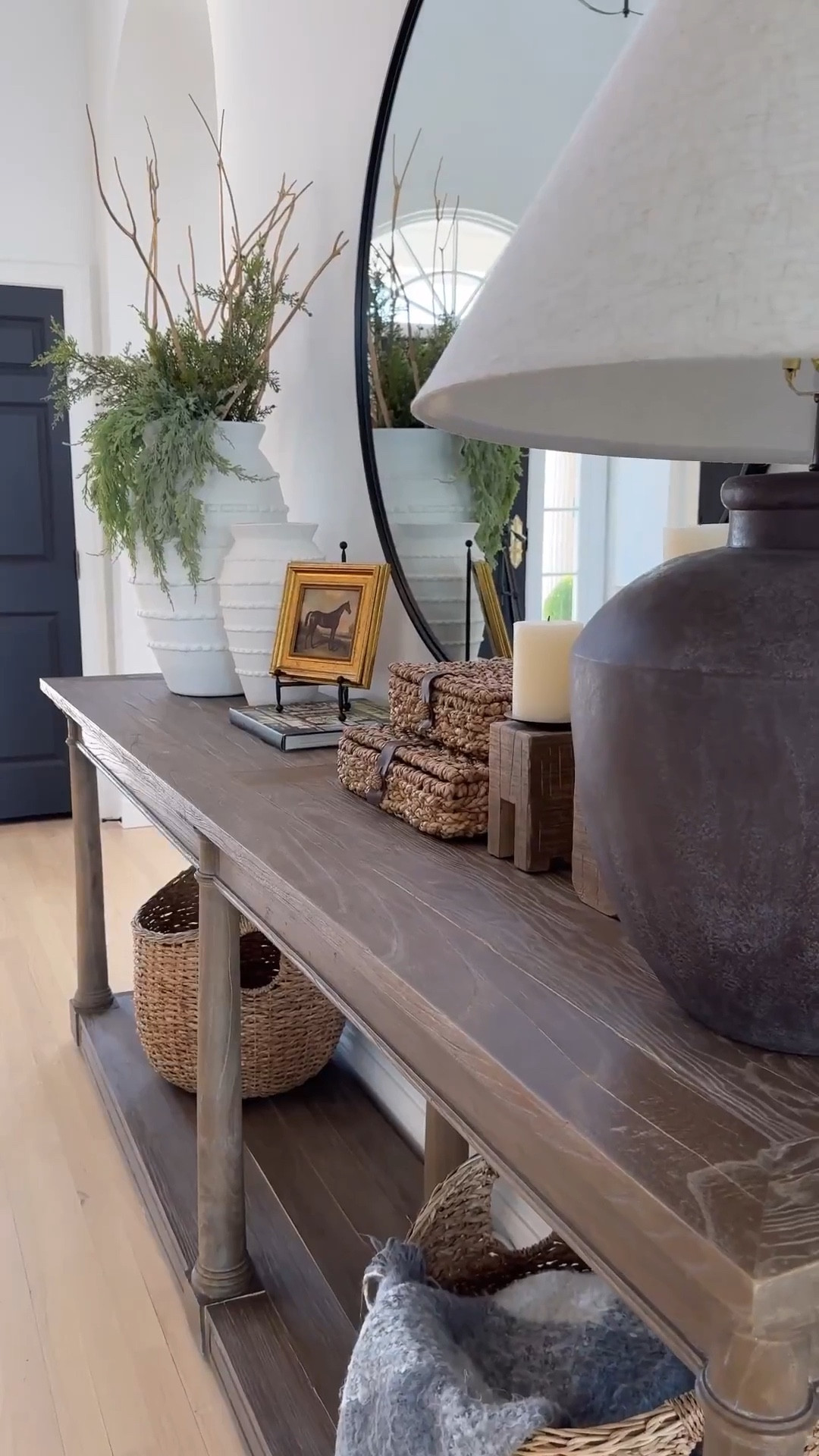 Giving our foyer or entryway a little refresh with this console table styling! 

#LTKWatchNow 

#LTKHome #LTKSeasonal