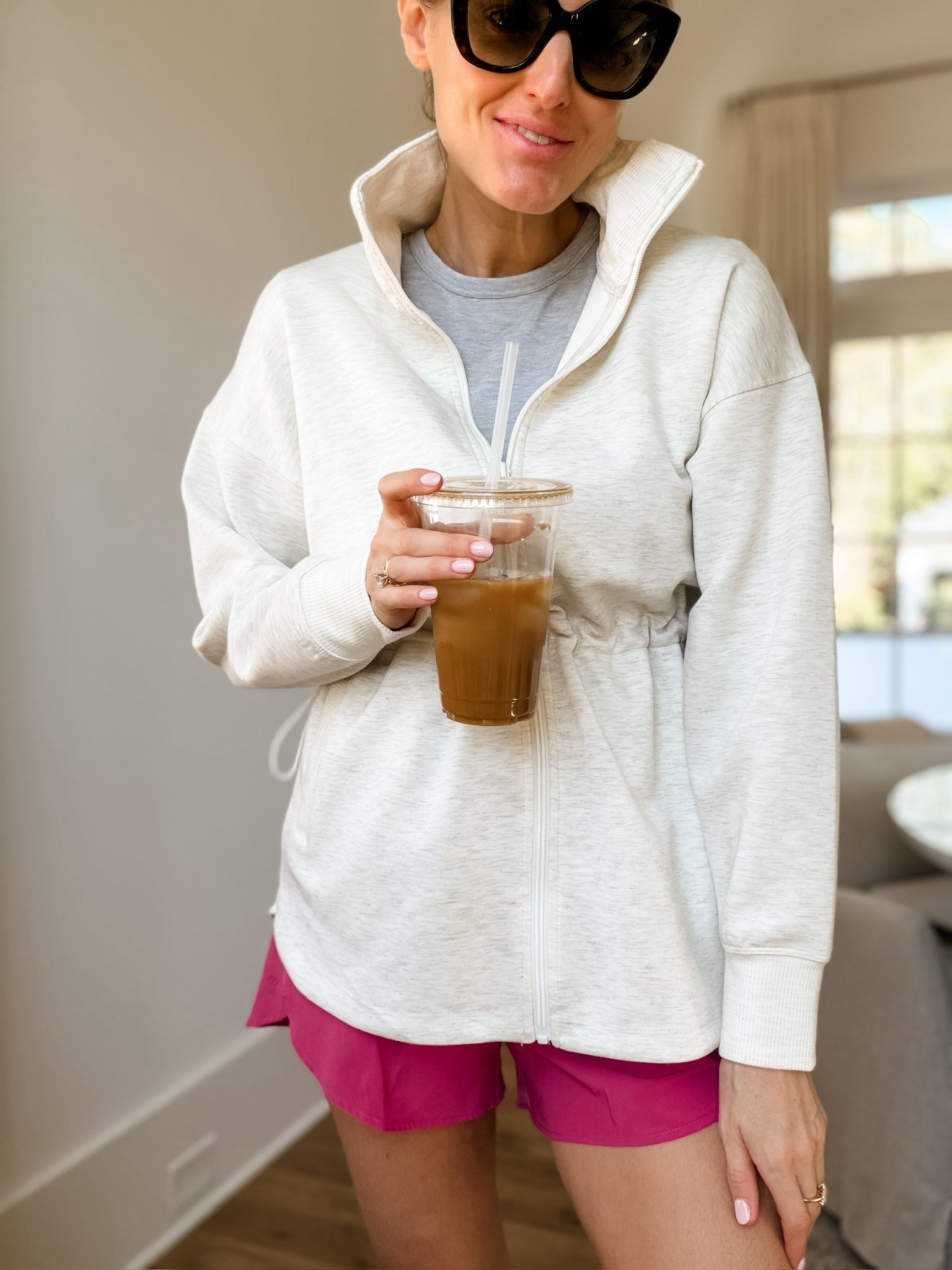 This cinched active jacket is currently on sale for under $30! I also got it in hot pink! The perfect jacket for spring! 

Loverly Grey, activewear, athleisure, Target, active shorts 

#LTKActive