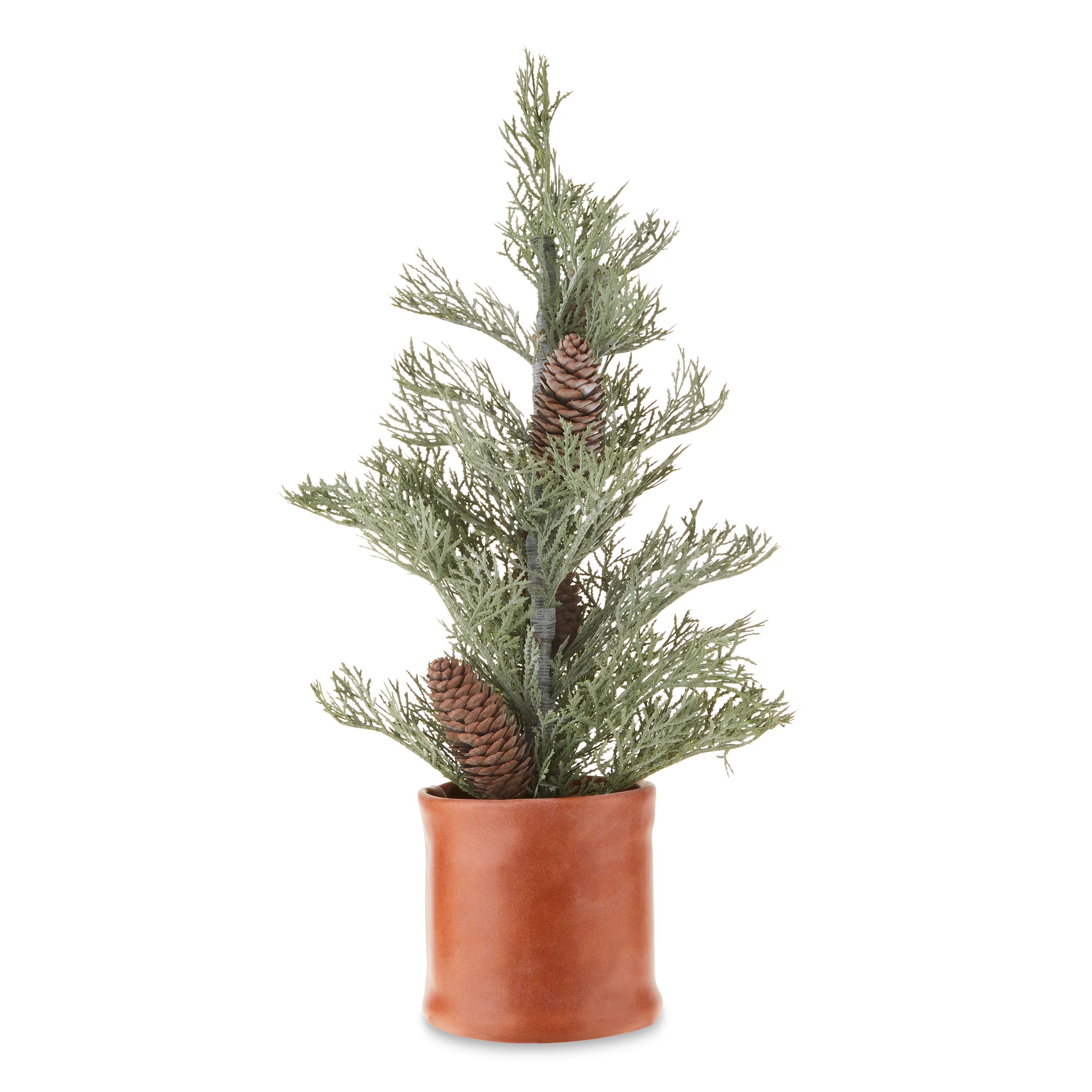 Copper Base Pine Tree Tabletop Decor, 18 in, by Holiday Time, by Holiday Time | Walmart (US)