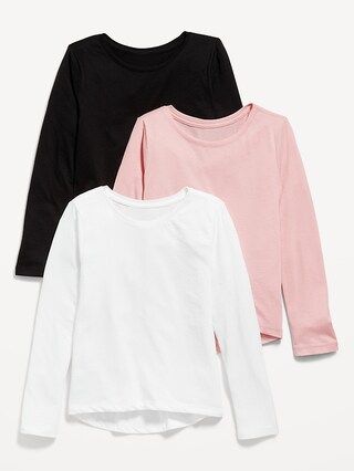 Softest Long-Sleeve Scoop-Neck T-Shirt 3-Pack for Girls | Old Navy (US)