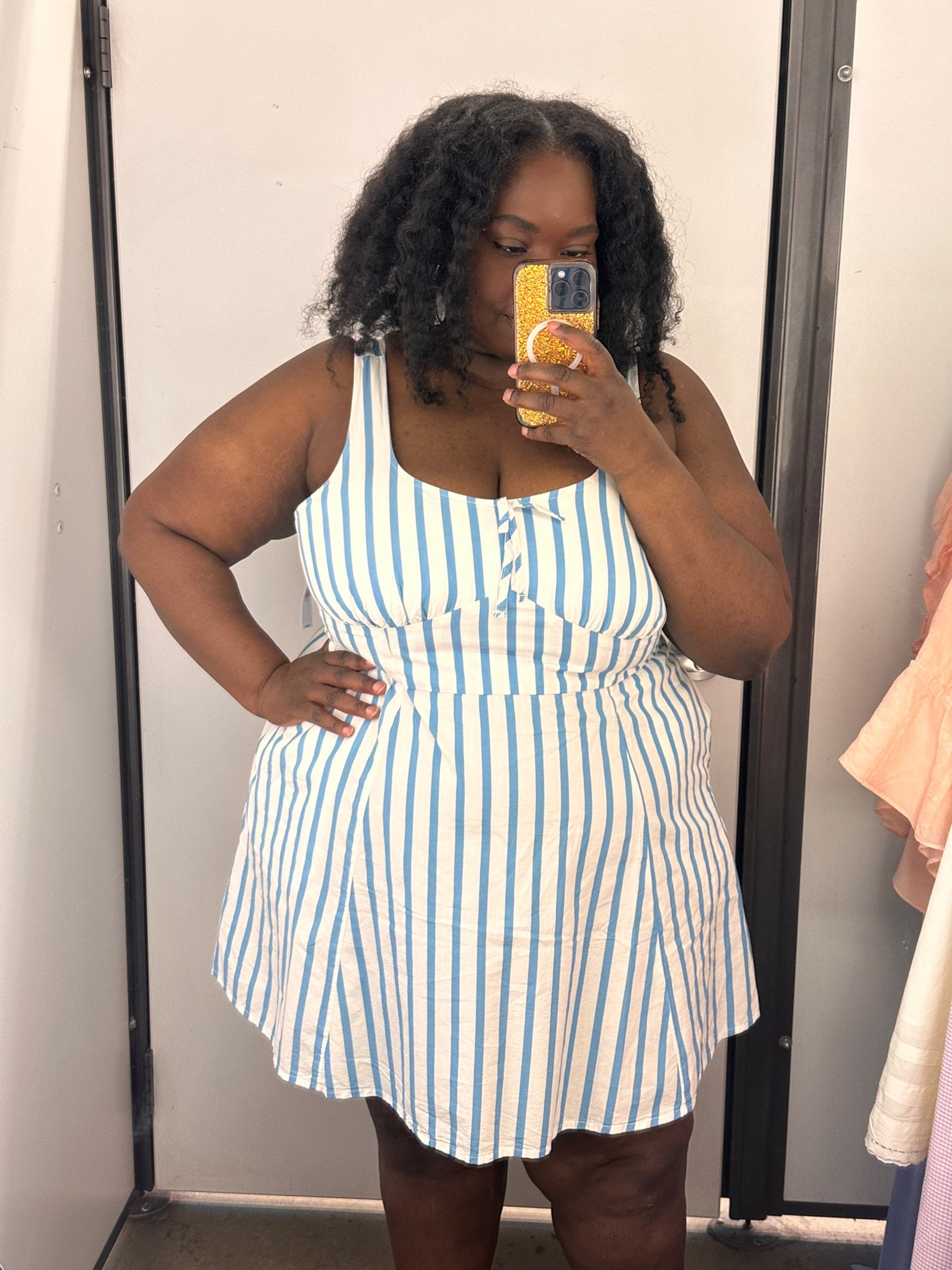 Stripe for & flare spring plus size mini dress. Wearing a 2X

#LTKMidsize #LTKPlusSize #LTKOver40