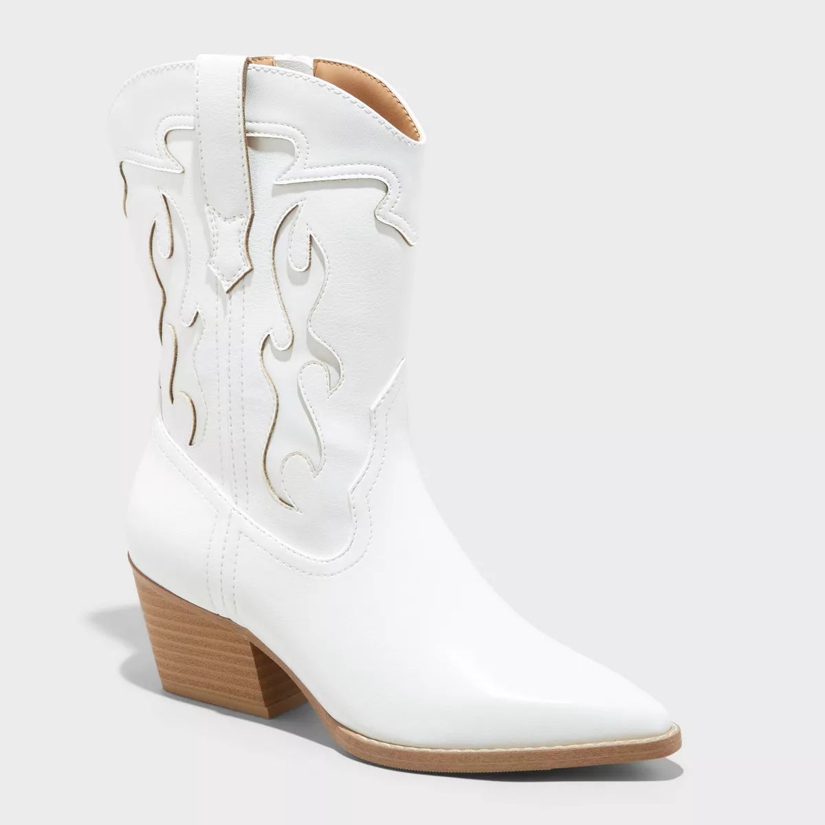 Women's Daytona Western Boots with Memory Foam Insole - Wild Fable™ White 5.5 | Target