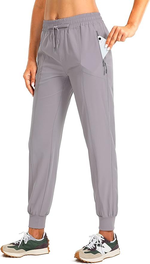 Soothfeel Women's Joggers Pants Quick Dry Workout Athletic Hiking Pants for Women with Zipper Poc... | Amazon (US)