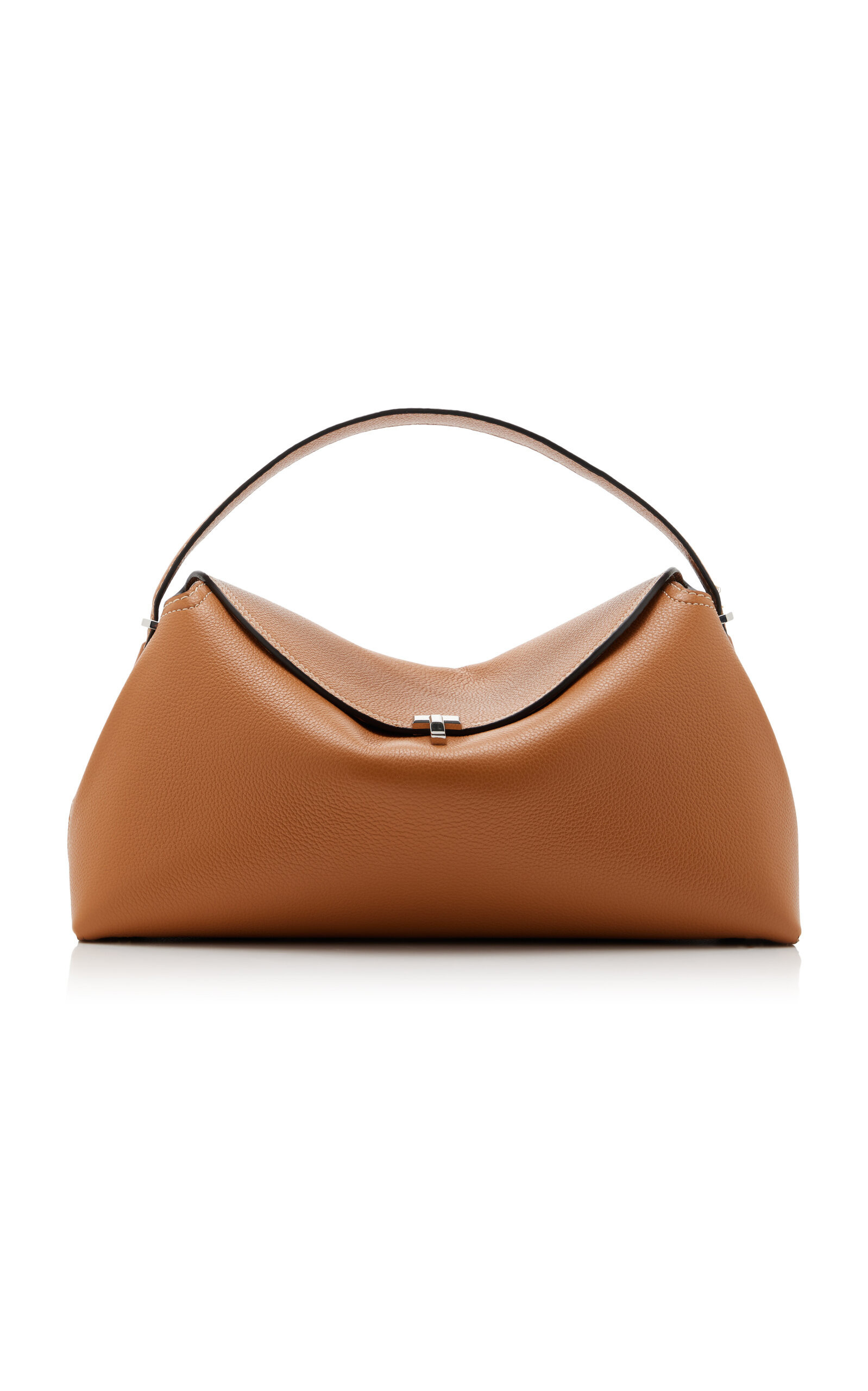 Toteme - T-Lock Leather Top Handle Bag - Neutral - OS - Moda Operandi | Moda Operandi (Global)