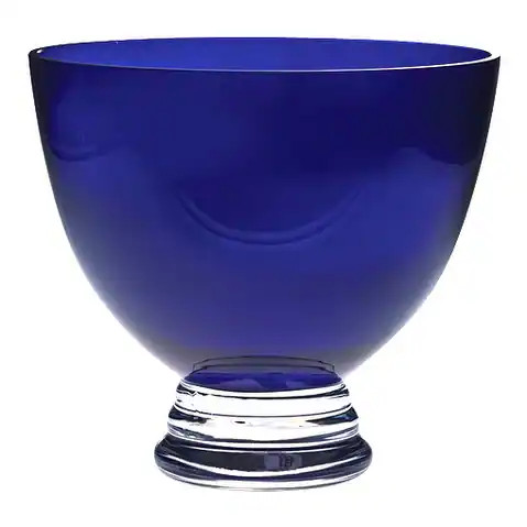 Majestic Gifts European Glass Round Footed Bowl-Cobalt 10.5" Diameter - Bed Bath & Beyond - 21159... | Bed Bath & Beyond