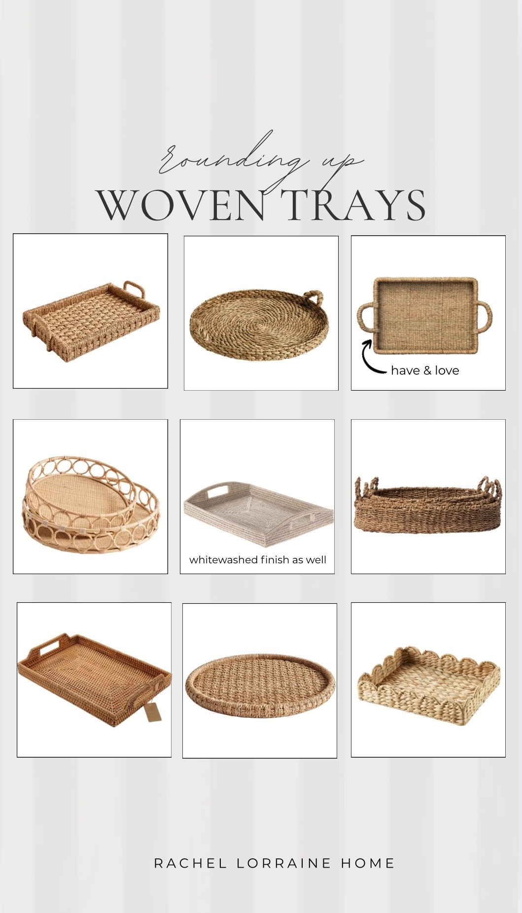 Rounding up woven trays in all shapes, sizes, and price points! A woven tray is one of my favorite styling pieces—it brings warmth and organic texture to any space while acting as a “style container” to group decor and avoid visual clutter. I’ve included round, rectangular, and oval options so there’s something for every space  

#LTKHome
