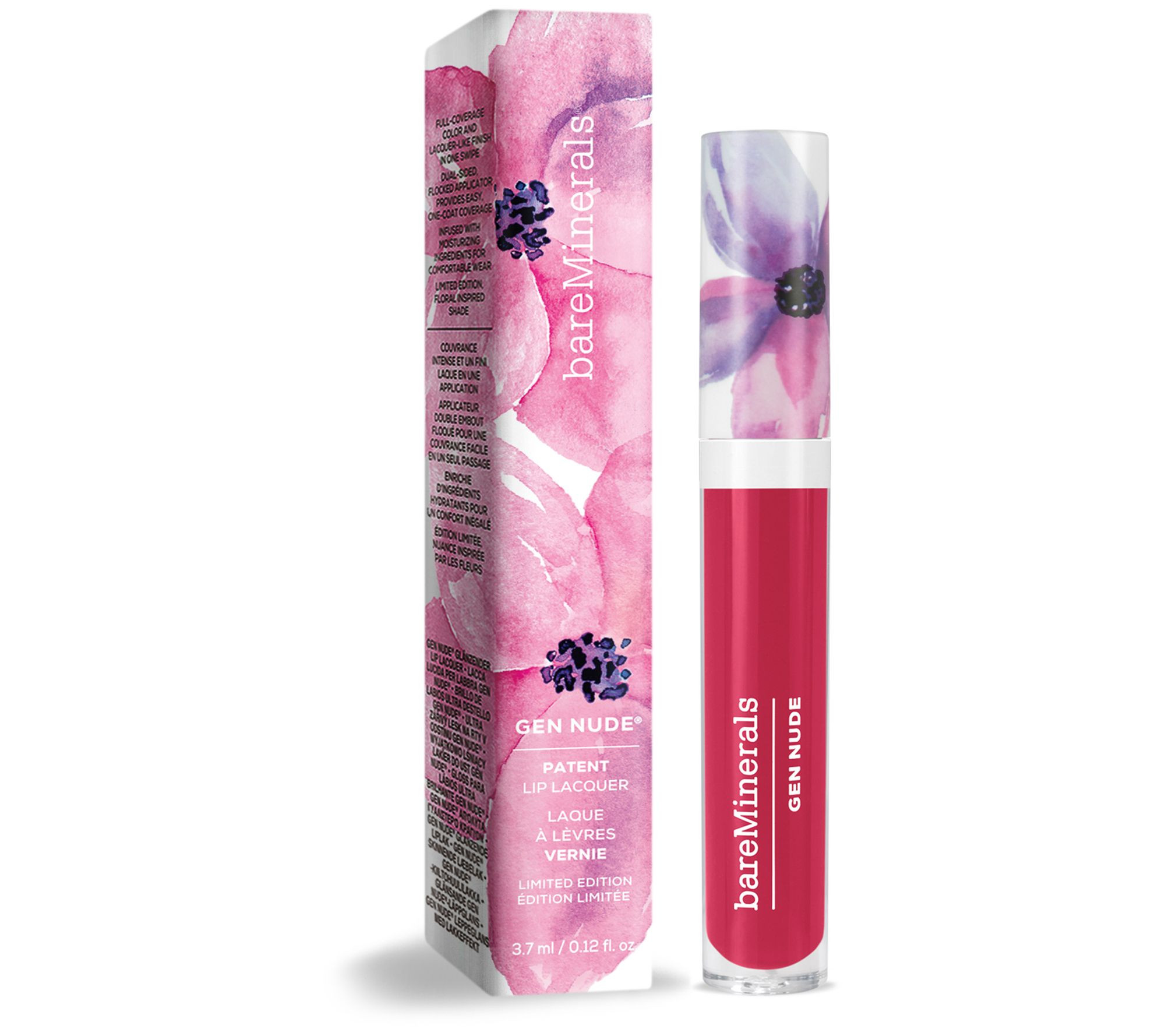 bareMinerals Floral Utopia Gen Nude Patent LipLacquer | QVC