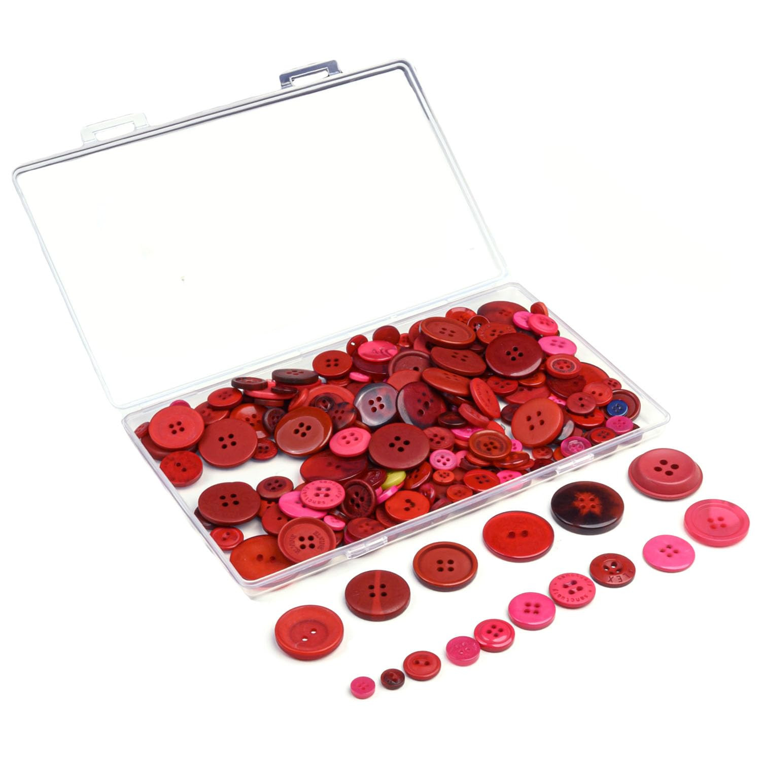 Round Resin Buttons 200PCS Mixed Red for Crafts Sewing DIY Manual Button Painting DIY Handmade Or... | Amazon (US)