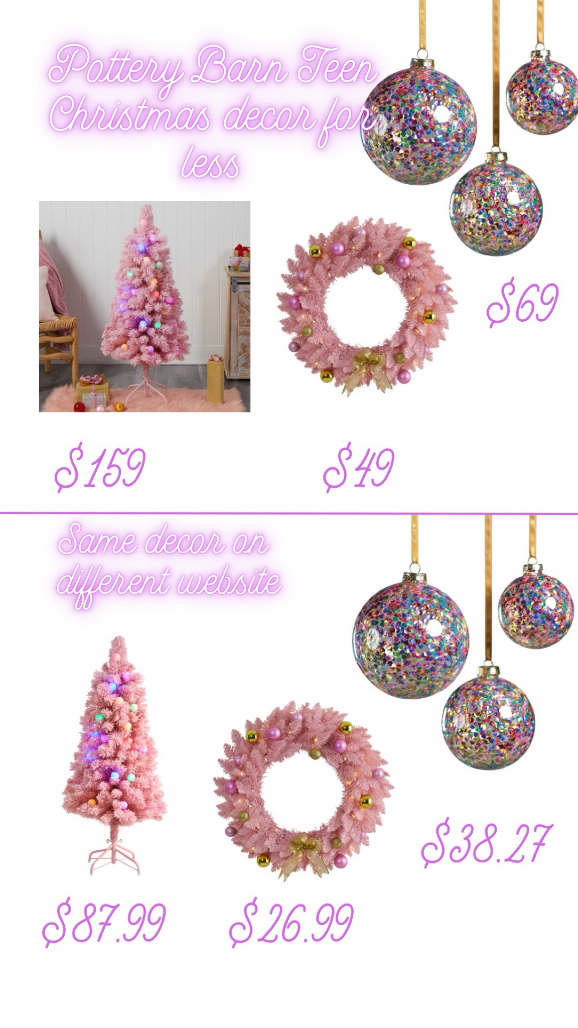 Pottery barn teen Christmas decor found on Michael’s website and wayfair. Exact products and Michael’s always has coupons to add on 🤩

#LTKHoliday