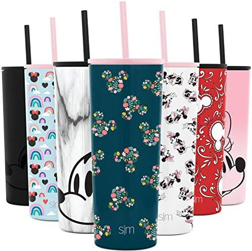 Simple Modern Disney Character Insulated Water Bottle Tumbler with Straw Lid Reusable Stainless Stee | Amazon (US)
