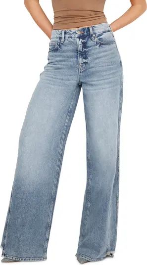 Good Skate Ripped Hem Wide Leg Jeans | Nordstrom