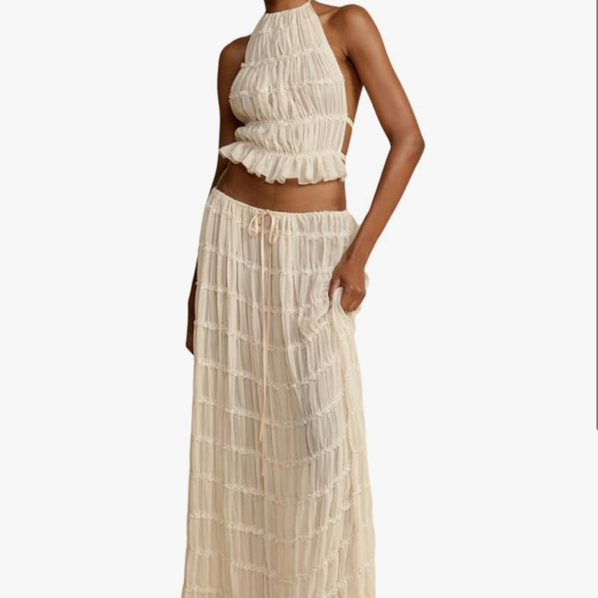 Women Y2K Skirt Set Outfits Strapless Crop Top Bodycon Midi Skirt Dress Sexy 2 Piece Knit Outfits Skirt Summer

#LTKootd #LTKValentine #LTKgrwm