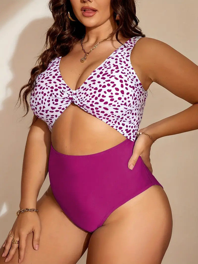 Women's Sexy One piece Swimsuit Plus Size Leopard Print V - Temu | Temu Affiliate Program